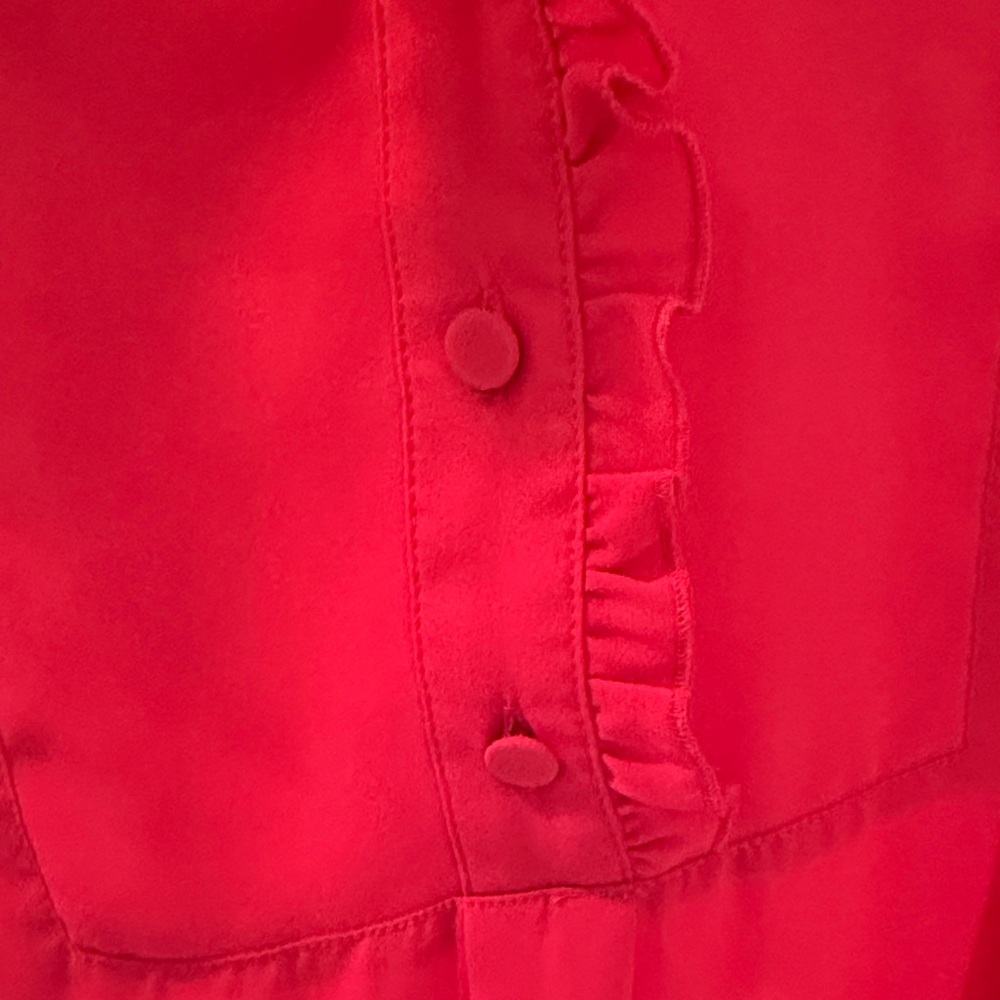 J. Crew Raspberry Pink Ruffle Blouse - Picture 5 of 5